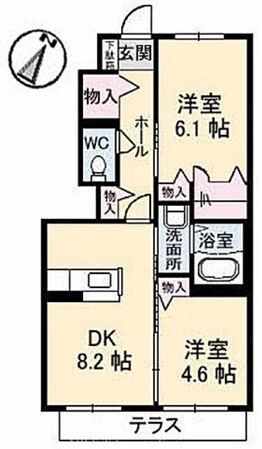 シャーメゾン西山崎　Ｂ棟の物件間取画像